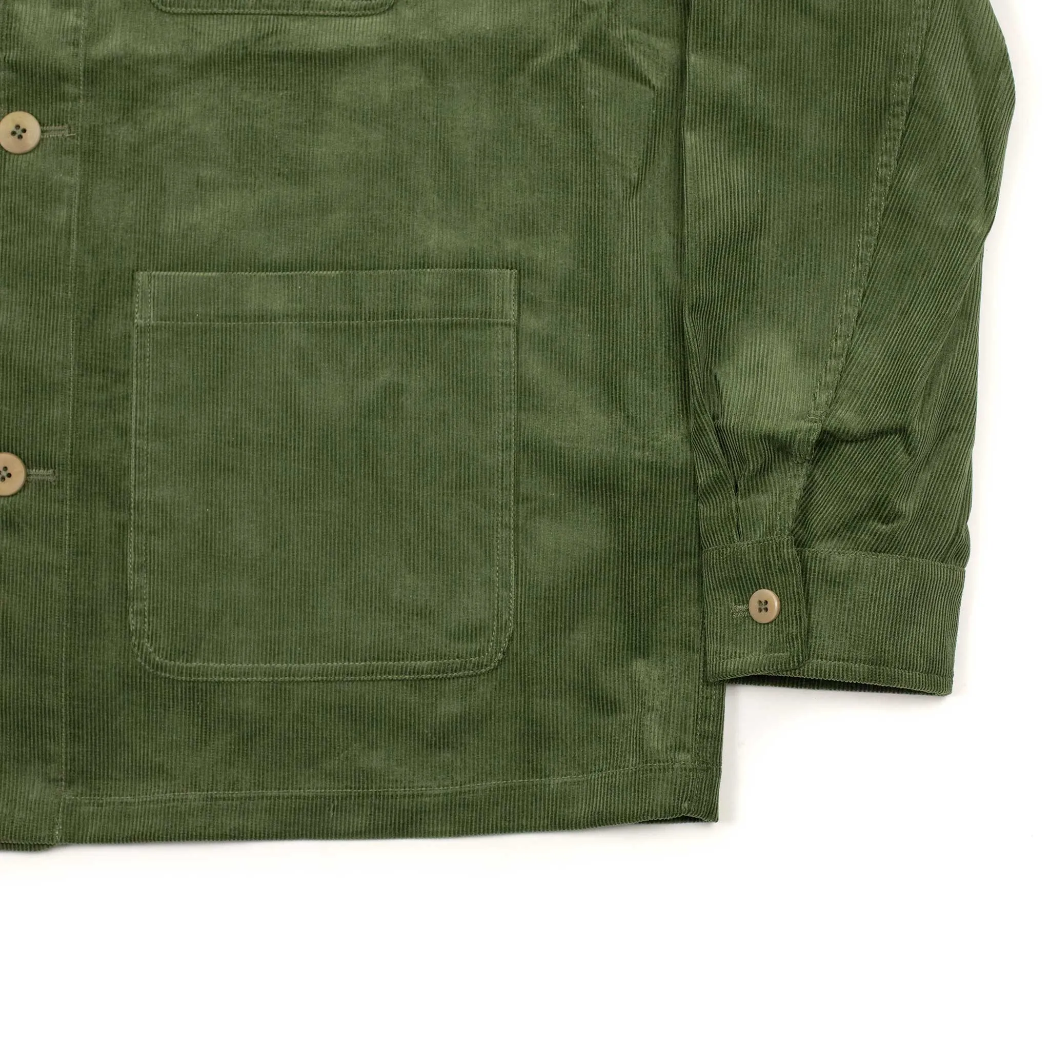 Work jacket in verte cotton corduroy