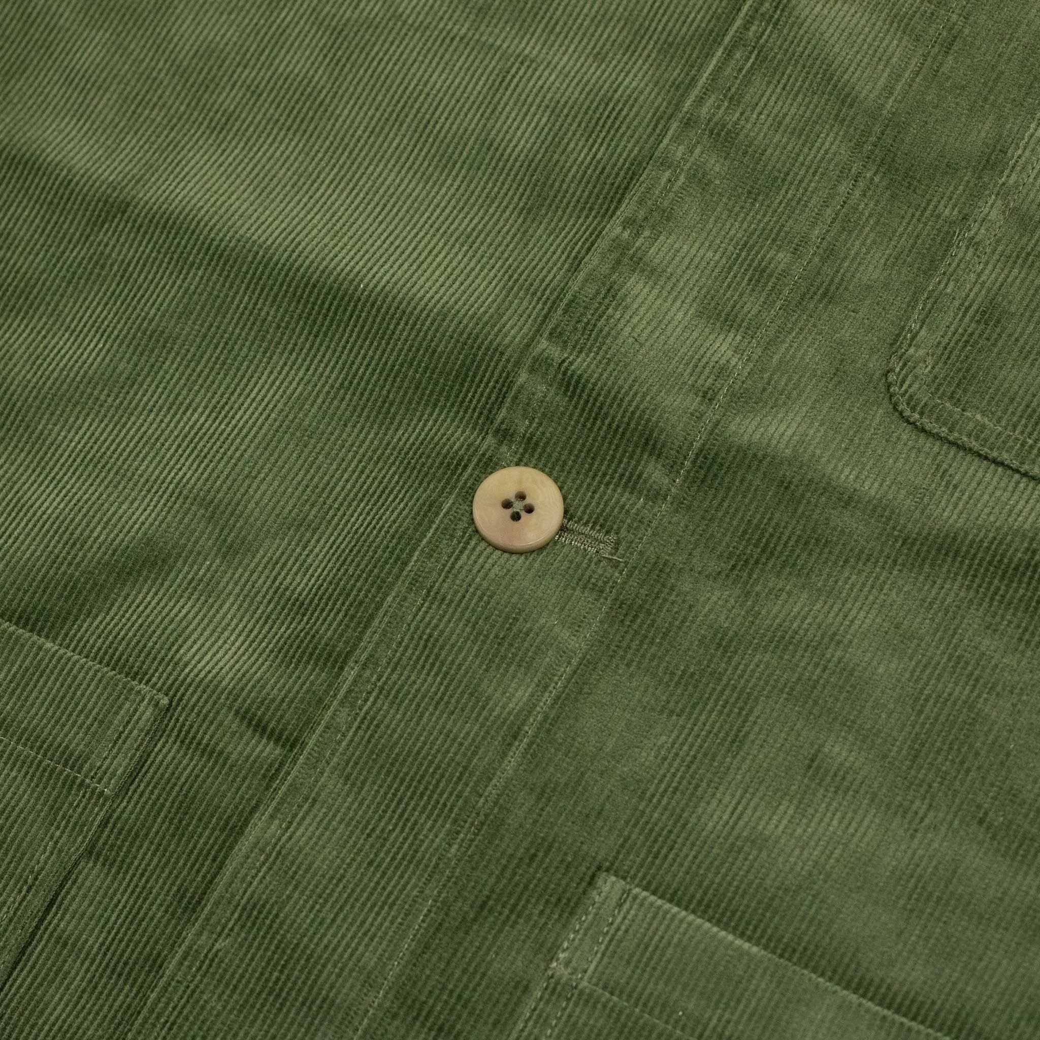 Work jacket in verte cotton corduroy