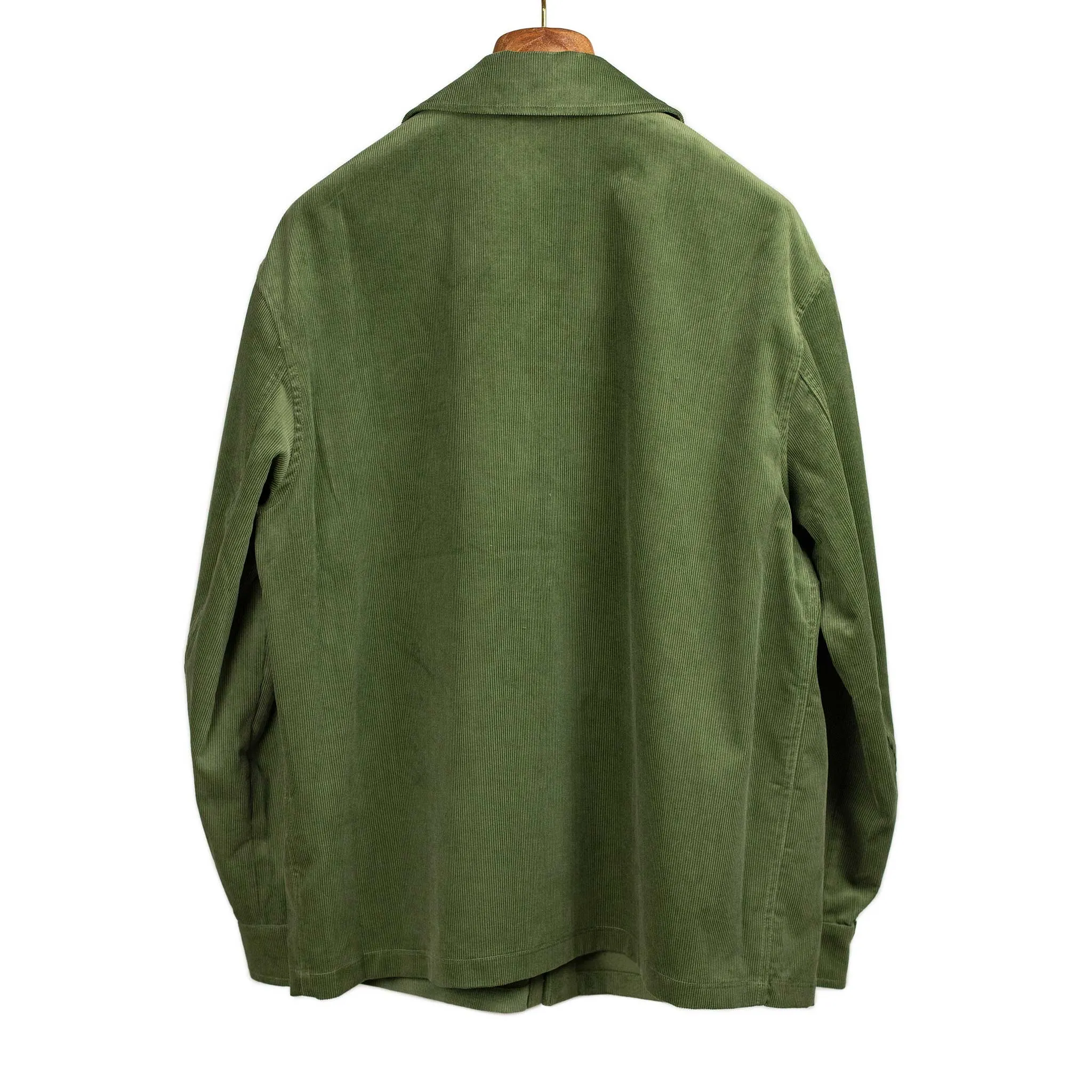 Work jacket in verte cotton corduroy