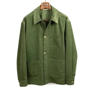 Work jacket in verte cotton corduroy