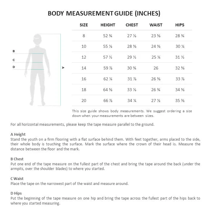 Youth Rash Guard Inside View